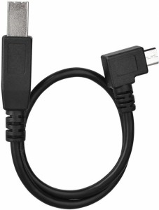 Everyonic Chenyang Left Angled 90 Degree Micro USB OTG to Standard B Type Printer Scanner Hard Disk Cable 60Cm 0.6 m HDMI Cable(Compatible with Mobile, Black)
