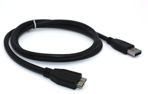 Everyonic USB 3.0 A to Micro B SuperSpeed Cable for External Hard Drives (45 cm - Black) 0.45 m HDMI Cable(Compatible with Mobile, Black)