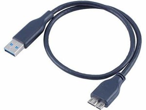 Everyonic USB 3.0 Type A Male to Micro B Male Cable for Hard Disk Drive (45 cm - Black) 0.45 m HDMI Cable(Compatible with Mobile, Black)