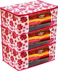 ROYALIMAGES Pink Flower 03 RI Presents non woven saree cover