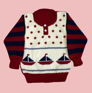 Two colour sweater cheap design for baby boy