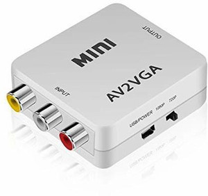 Tobo TV out Cable Mini HD AV to VGA Video Signal Converter AV RCA