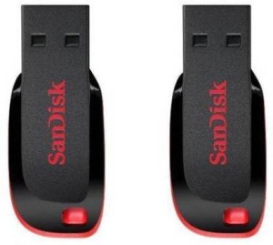 SanDisk 32 gb Cruzer Blade Pen Drive combo 32 GB Pen Drive(Black, Red)