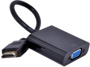 Marutipunch HDMI TO VGA 0.25 m HDMI Cable (Compatible with Desktop/ Laptop/Led 0.25 m HDMI Cable(Compatible with Desktop, Laptop, Led, Black, One Cable)