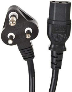 Fexy Computer/Printer/Desktop/PC/SMPS Power Cable Cord Black/Pc Cable - 1.5 Meter 1.5 m Power Cord (Compatible with cpu, computer, desktop, Black, One Cable) 1.5 m Power Cord(Compatible with computer, laptop, CPU, Black, One Cable)