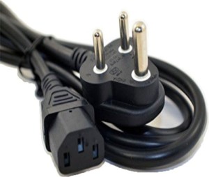 CUDU 1.5M Computer Power Cable Cord for Desktops PC and Printers/Monitor SMPS Power Cable IEC Mains Power Cable Pack 1 1.5 m Power Cord(Compatible with computer, CPU, Printers, Monitor, Black, One Cable)