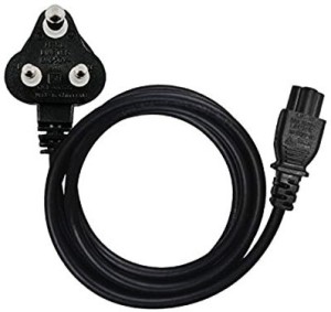 Fexy 1.5 Metre. 3 Pin Laptop Charging Power Supply Cable Adapter Cord (Black) (Pack of 1) 1.5 m Power Cord(Compatible with computer, laptop, CPU, Black, One Cable)