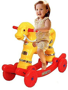 NETRO Toys 2 in 1 Baby Horse Rider Rocker for Kids 1 2.5 Years