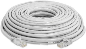 FEDUS Ct6 Sngless Ethernet Ptch Cble 30METER 30 m LAN Cable(Compatible with Laptop, Computer, White, One Cable)