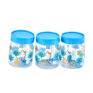 Jaipet Plastic Grocery Container - 250 ml  (Pack of 3, Blue)