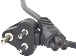 utsahit Laptop adaptor power cable 2 m Power Cord 2 m Power Cord(Compatible with Laptop Power Cable, Printer Power Cable, Black)