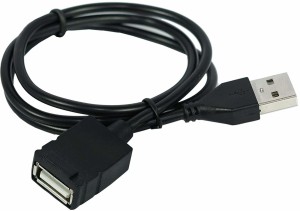 KAM USB 2.0 Extension Cable Male a to Female a for Printer/PC/External Hard Drive 1.5 m 1.5 m Power Cord(Compatible with Printer/PC/External Hard Drive, Black)