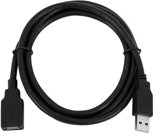 Pitambara UUSB 2.0 Male A to Female A Extension Cable High-Speed 480Mbps for Laptop/PC/Printers 3 m 3 m Power Cord(Compatible with Printer/PC/External Hard Drive, Black)