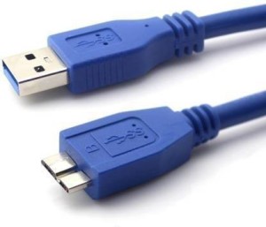 KAM USB 3.0 A to Micro B Super Speed Primium Quality Cable 5 m 5 m Power Cord(Compatible with Printer/PC/External Hard Drive, Blue)