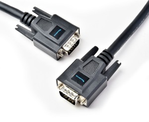 BlueRigger VGA-TO-VGA 3 m VGA Cable(Compatible with PROJECTOR, Black, One Cable)