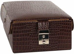 Buy ZINT Genuine Leather Brown Travel Jewelry Box Trinket Case Rings  Pendants Organizer Online at Low Prices in India 