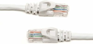Quantum 3 MTRS CAT5 RJ45 PATCH CABLE 3 m LAN Cable(Compatible with Computer, Laptop, White, One Cable)