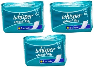 Whisper maxi fit hot sale regular 15 pads