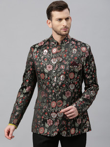 Round neck discount blazer mens