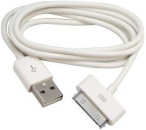 Eatech 30-Pin Male to Male USB 2.0 Type A Cable 1 m Power Cord(Compatible with iPhone 4 4G 4S 3GS 2G, Ipad 2 3, iPod Nano Touch, White)