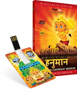 Inkmeo Movie Card - Hanuman - Hindi - Animated Stories from Indian Mythology - 8GB USB Memory Stick - High Definition(HD) MP4 Video(USB Memory Stick)