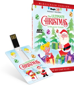 Inkmeo Movie Card - Ultimate Christmas Collection - - Christmas Songs and Carols - 8GB USB Memory Stick - High Definition(HD) MP4 Video(USB Memory Stick)