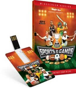 Inkmeo Movie Card - Sports And Games - English - Learn about more than 70 different Sports & Games - 8GB USB Memory Stick - High Definition(HD) MP4 Video(USB Memory Stick)