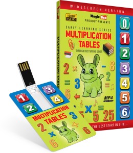 Inkmeo Movie Card - Multiplication Tables - 1 to 12 Tables - 8GB USB Memory Stick - High Definition(HD) MP4 Video(USB Memory Stick)
