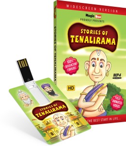 Inkmeo Movie Card - Tenali Raman - English - Animated Stories - 8GB USB Memory Stick - High Definition(HD) MP4 Video(USB Memory Stick)