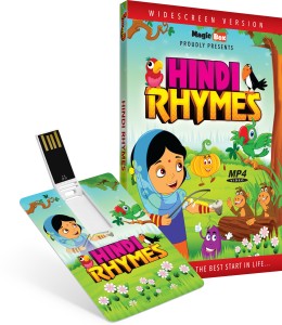 Inkmeo Movie Card - Hindi Rhymes - Animated Hindi Rhymes for Children - 40 Songs - 8GB USB Memory Stick - High Definition(HD) MP4 Video(USB Memory Stick)