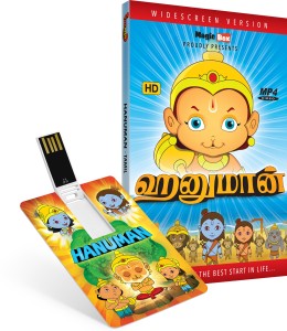 Inkmeo Movie Card - Hanuman - Tamil - Animated Stories from Indian Mythology - 8GB USB Memory Stick - High Definition(HD) MP4 Video(USB Memory Stick)