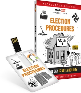 Inkmeo Movie Card - Election - English - Teach Your Child The Election Process - 8GB USB Memory Stick - High Definition(HD) MP4 Video(USB Memory Stick)