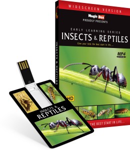 Inkmeo Movie Card - Insects and Reptiles - Learn about more than 20 different Insects & Reptiles - 8GB USB Memory Stick - High Definition(HD) MP4 Video(USB Memory Stick)