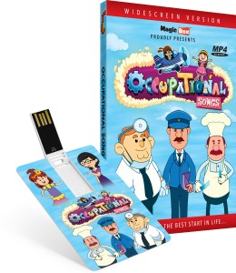 Inkmeo Movie Card - Occupational songs - Songs about different kinds of Occupation - 8GB USB Memory Stick - High Definition(HD) MP4 Video(USB Memory Stick)