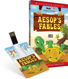 Inkmeo Movie Card - Aesop's Fables - English - Animated Stories - 8GB USB Memory Stick - High Definition(HD) MP4 Video(USB Memory Stick)