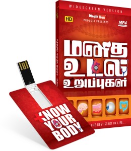 Inkmeo Movie Card - Know Your Body - Tamil - Animated Videos to know the different parts of your body - 8GB USB Memory Stick - High Definition(HD) MP4 Video(USB Memory Stick)
