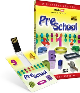 Inkmeo Movie Card - Pre School English - Alpbhabet, Numbers, Shapes, Colors, Days of the Week, Months - 8GB USB Memory Stick - High Definition(HD) MP4 Video(USB Memory Stick)