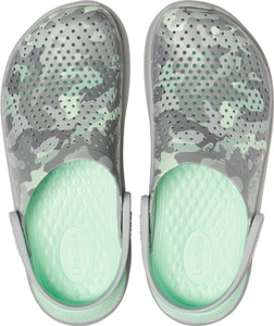 Light grey neo mint crocs hotsell
