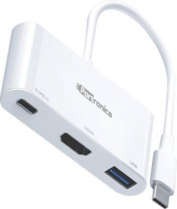 Portronics C-Konnect POR-1041 C-Konnect USB-C Multiport Adapter HDMI Connector (White) USB Adapter(White)