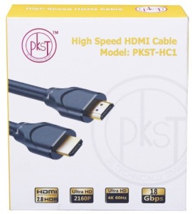 PKST PKSTHC3M 3 m HDMI Cable(Compatible with COMPUTER, LAPTOP, SMART TV, PROJECTOR, Black, One Cable)