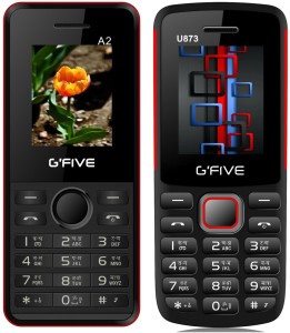 Gfive A2 & U873 Combo of Two Mobiles(Black : Black)