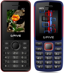 Gfive A2 & U873 Combo of Two Mobiles(Black : Blue)