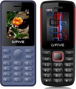 Gfive A1 & U873 Combo of Two Mobiles(Blue : Black)