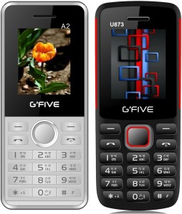 Gfive A2 & U873 Combo of Two Mobiles(White : Black)