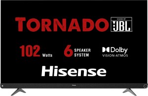 Hisense A73F 139cm (55 inch) Ultra HD (4K) LED Smart Android TV  with 102W JBL 6 Speakers, Dolby Vision and Atmos(55A73F)