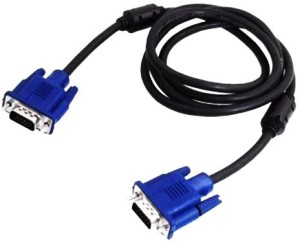 CUDU VGA to VGA Monitor Cable HD15 Male to Male for TV Computer Projector (1.5 meter) 1.5 m VGA Cable(Compatible with computer, LCD, LED, CPU, Multicolor, One Cable)