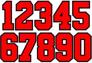 3-Inch Athletic Numbers Team Pack Black Iron-on Numbers