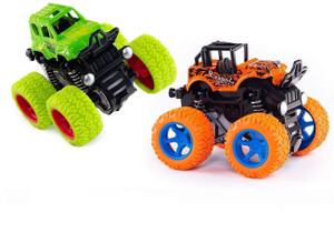 lilheaven Monster Truck Push and Go Toy Trucks Friction Powered