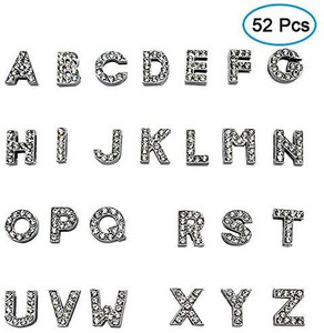 Rhinestone letters top for bracelets