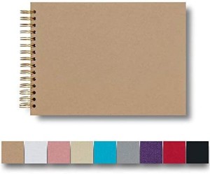 Best Deal for potricher 12.2 x 8.5 Inch Hardcover Kraft Blank Page